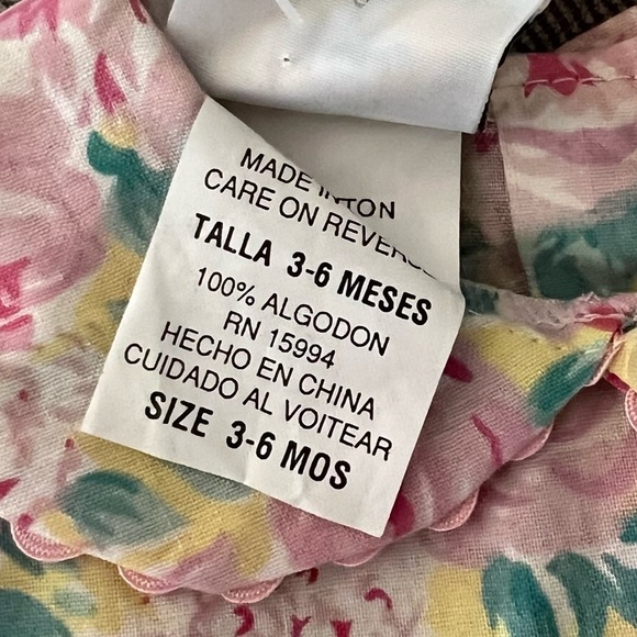 Cuties By Judy NEW Vintage 90s Baby Girl One Piece Romper Sz 3-6 Months - Picture 6 of 6